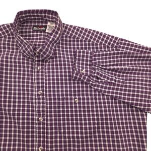 Bulwark FR Flame Resistant Button Down Flannel Shirt Purple Plaid Mens XXL *READ